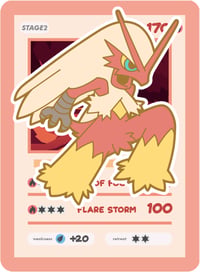 #257 Blaziken Enamel Pin Pre Sale (for Kickstarter)