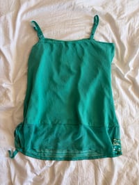 Image 2 of Vintage Y2K blue sequin mermaid cami 2000s deadstock with tags 