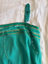 Image 3 of Vintage Y2K blue sequin mermaid cami 2000s deadstock with tags 