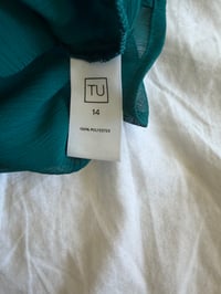 Image 6 of Vintage Y2K teal sequin top with side ties 
