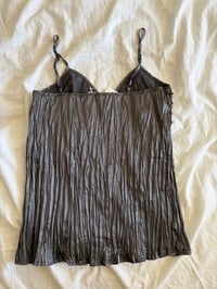 Image 2 of Vintage Y2K grey crinkle sequin cami top 2000s deadstock with tags 