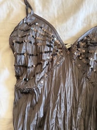 Image 3 of Vintage Y2K grey crinkle sequin cami top 2000s deadstock with tags 