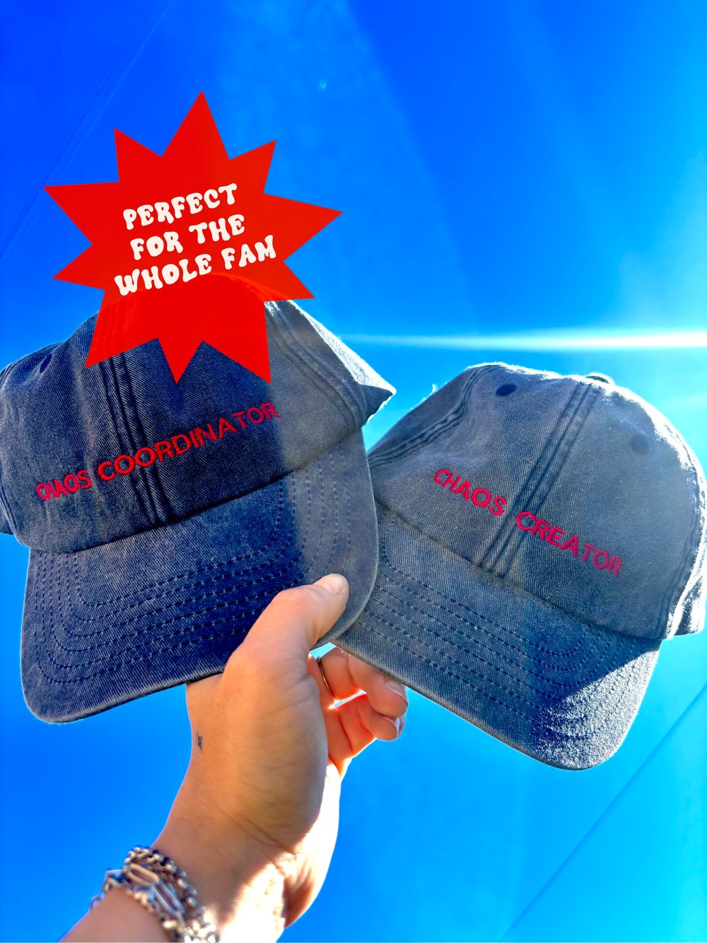 Image of Embroidered and custom Family caps 