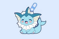 Vaporeon acrylic keychain