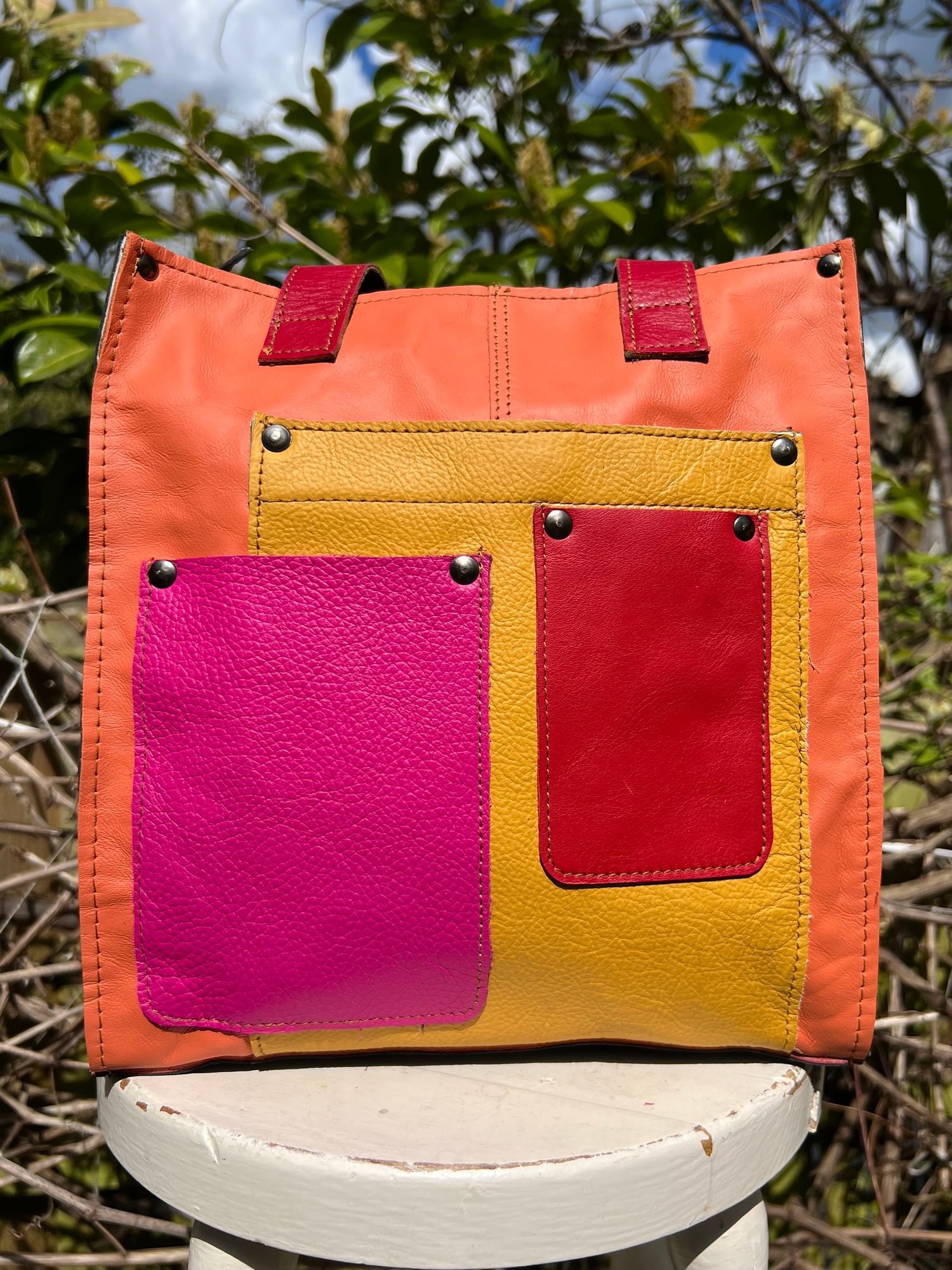 Image of Small Soft Leather Tote #SL1a