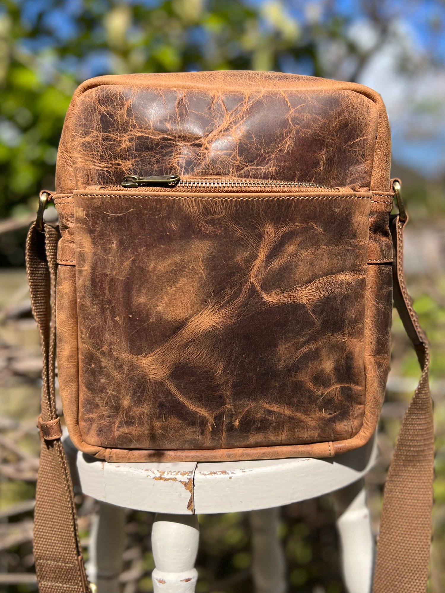 Image of 10”x8” - Buffalo Hunter Leather Bag