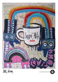 Image 1 of A3 Giclée Art Print — EAT SHIT DRINK RAINBOWS — collaboration with Dole Boi and Marc Craig