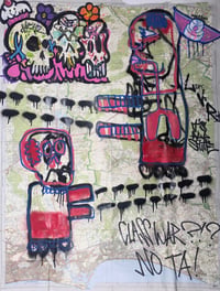 Image 1 of THE POINTLESS WAR MACHINES — original artwork — collaboration with Dole Boi and Marc Craig