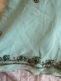 Image 6 of Vintage Y2K turquoise beaded silk fairy cami 