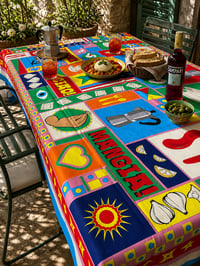 Image 1 of Ciao! Mangia! Auguri! Tablecloth