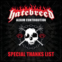 JAMEY JASTA (HATEBREED) SPECIAL THANKS (No items, no shipping charge)