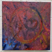 Sean Worrall - "Earthball, Café Oto, 17.4.26" painted on stage with EarthBall (April 2026)