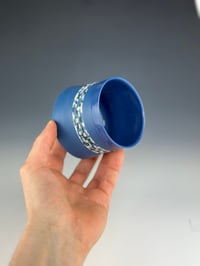 Image 2 of No. 14 | Blue Porcelain Tumbler - Pointillism Experiment 