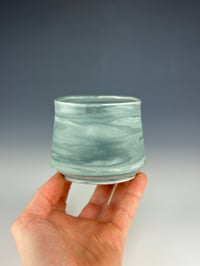 Image 1 of No. 22 | Teal & White Marbled Porcelain Tumbler 