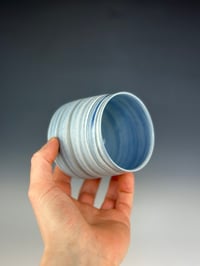 Image 2 of No. 27 | Blue, Black, and White Marbled Tumbler 