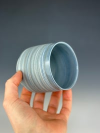 Image 2 of No. 29 | Blue, Black, and White Marbled Tumbler 