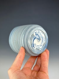 Image 3 of No. 29 | Blue, Black, and White Marbled Tumbler 