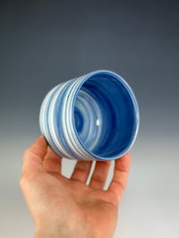 Image 2 of No. 30 | Blue and White Marbled Tumbler 