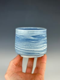 Image 1 of No. 31 | Blue and White Marbled Tumbler 