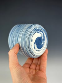Image 3 of No. 31 | Blue and White Marbled Tumbler 