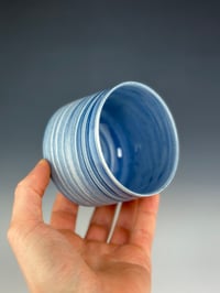 Image 2 of No. 32 | Blue and White Marbled Tumbler 