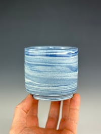 Image 1 of No. 33 | Blue and White Marbled Tumbler 