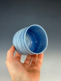 Image 2 of No. 33 | Blue and White Marbled Tumbler 