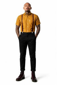 Image 1 of JEGGAE SHIRT 'WILD MUSTARD' MEN'S SHORT & LONG SLEEVE