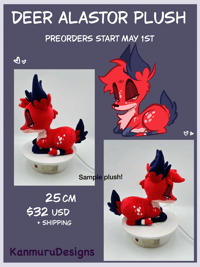 Image 1 of PREORDER Alastor Deer Plushie