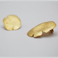 Image 3 of Golden Flat Medusa earrings
