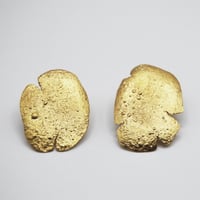 Image 4 of Golden Flat Medusa earrings