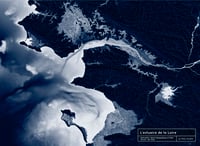 Image 1 of L'estuaire de la Loire (version bleu nuit) - format  30 x 40 cm