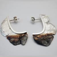 Image 3 of Half Oxidise Medusa earrings 
