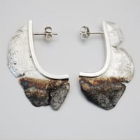 Image 2 of Half Oxidise Medusa earrings 