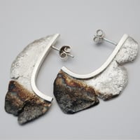 Image 1 of Half Oxidise Medusa earrings 