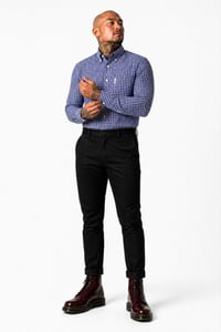 Image 1 of JEGGAE SHIRT 'RUDIES-BLUE' MEN'S SHORT & LONG SLEEVE