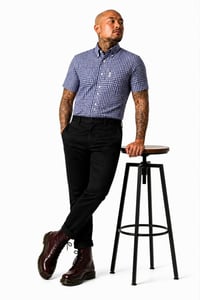 Image 3 of JEGGAE SHIRT 'RUDIES-BLUE' MEN'S SHORT & LONG SLEEVE