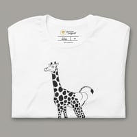 Image 3 of Giraffe Butt Unisex T-shirt (Black)