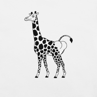 Image 2 of Giraffe Butt Unisex T-shirt (Black)