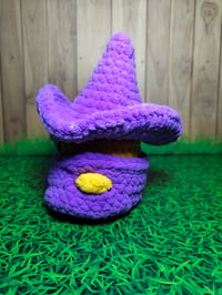 Image 2 of Amigurumi Chicken in Wizard Costume - Chunky Chenille Yarn (Pre Order)