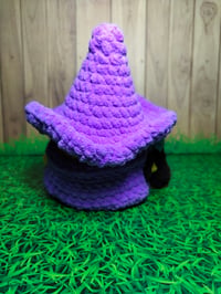 Image 3 of Amigurumi Chicken in Wizard Costume - Chunky Chenille Yarn (Pre Order)