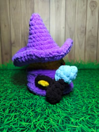 Image 4 of Amigurumi Chicken in Wizard Costume - Chunky Chenille Yarn (Pre Order)