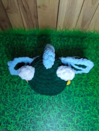 Image 5 of Amigurumi Chicken in Dragon Costume – Chunky Chenille Yarn (Pre-Order)