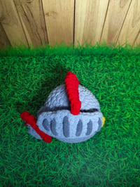Image 5 of Amigurumi Chicken in Knight Costume - Chunky Chenille Yarn (Pre-Order)