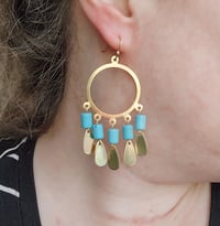 Image 3 of Howlite Chandelier Earrings