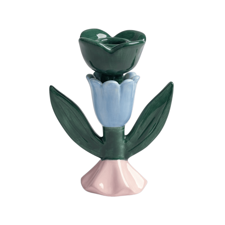 BOUGEOIR FLEUR BLEUE