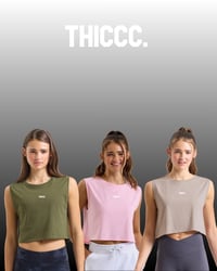 Womens THICCC. Crop Tank 