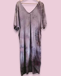 Image 3 of DRESS HANDGEFÄRBT ✘  HEMDKLEID ✘ IBIZA PRINT  ✘ VINTAGE  ✘ UPCYCLED 1