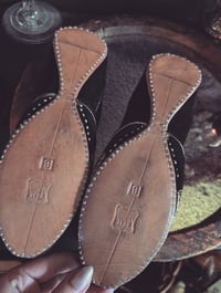Image 3 of Black & Gold slippers 