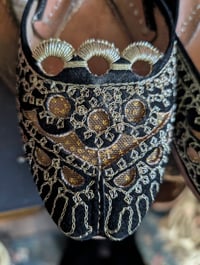 Image 4 of Black & Gold slippers 